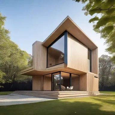 The architect designed a house that parodies the style of a famous historical building, making it a unique and playful structure.
