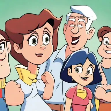 In the parody of popular cartoons, the main character imitates the unique voices of iconic animated characters to comic effect.