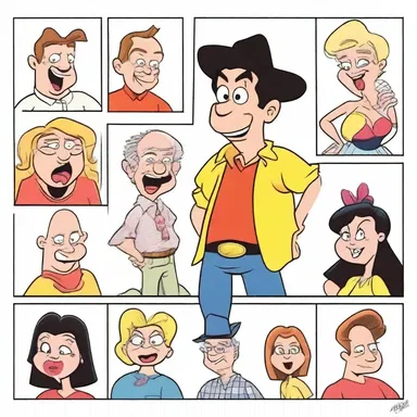 In the parody of popular cartoons, the main character imitates the unique voices of iconic animated characters to comic effect.