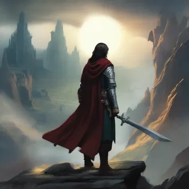 In the fantasy novel, the protagonist seeks to justify their quest to defeat the evil sorcerer by fulfilling an ancient prophecy and saving their homeland from destruction.