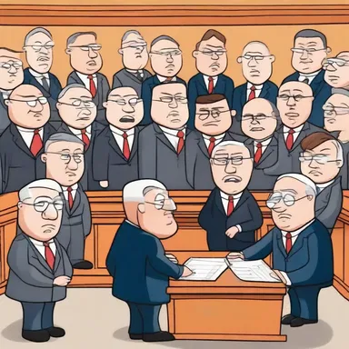 In the cartoon parliament, the characters adhere to parliamentary procedure to maintain order in their discussions.