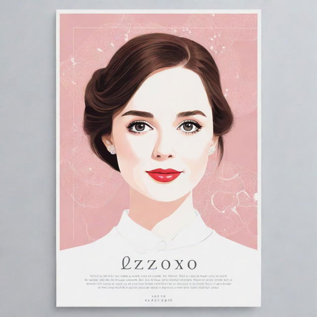 Generate an elegant, visually stunning poster featuring a personalized AI representation of Lizzy. Incorporate design elements that capture her essence, complemented by a heartfelt, inspirational quote.