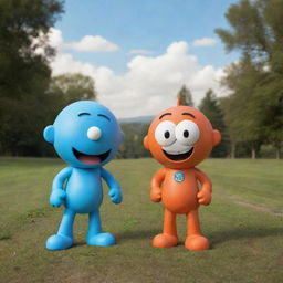 Gumball and Darwin from 'The Amazing World of Gumball' animated series in the iconic Windows XP fields