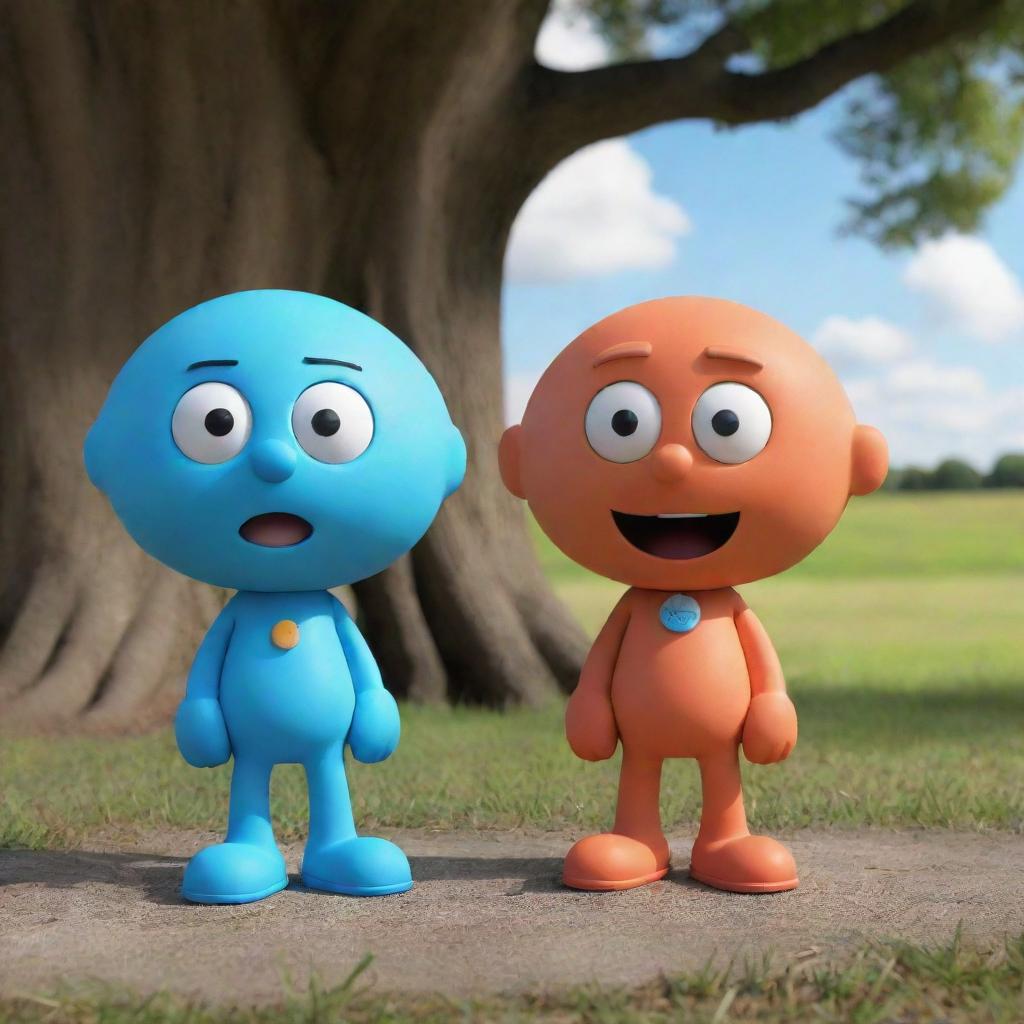 Gumball and Darwin from 'The Amazing World of Gumball' animated series in the iconic Windows XP fields