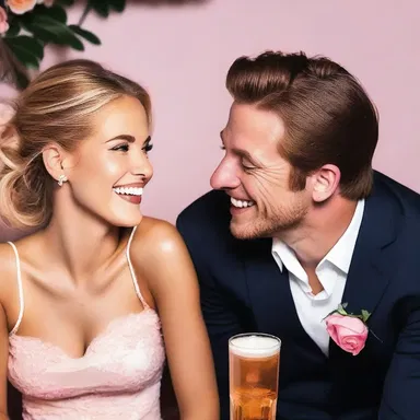 During their romantic date, they would playfully squinch their eyes at each other, making the other laugh.