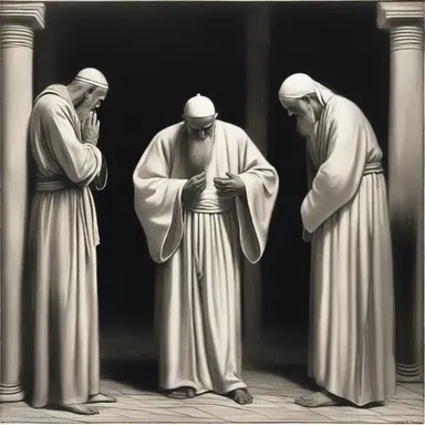 The penitent worshipper squinched in pain as they confessed their sins to the priest.