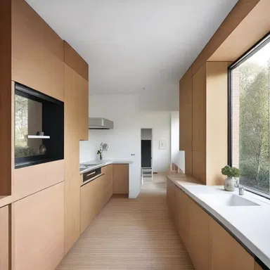 The architect used clever tricks to befool the eye and create the illusion of a larger space.