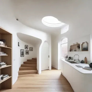 The architect used clever tricks to befool the eye and create the illusion of a larger space.
