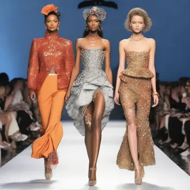 The fashion show featured momentously extravagant and innovative designs on the runway.