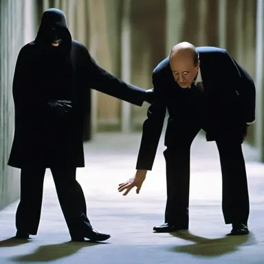 In the movie, the villain crept silently on all fours towards the unsuspecting victim.