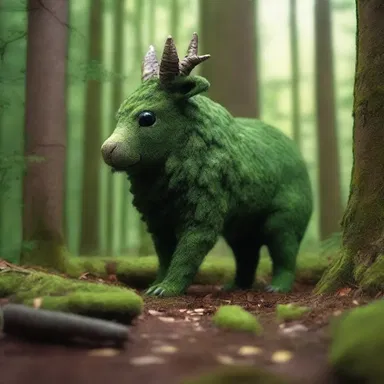 The mythical creature moved gracefully on all fours, blending in with the magical forest.