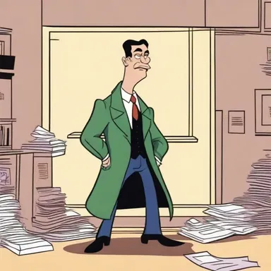 In the cartoon, the antagonist was portrayed as the culprit behind all the trouble.