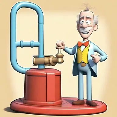 In the animated series, the zany inventor crafted a hilarious contraption featuring a cylinder that delivered an endless supply of laughter.