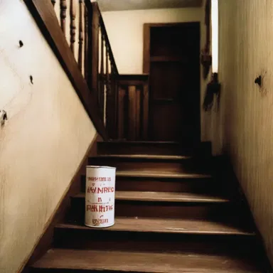 In the horror movie, the serial killer rolled a cylinder down the stairs, creating a terrifying sound.