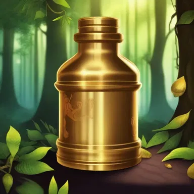 According to ancient mythology, a magical potion was stored in a golden cylinder hidden deep in the enchanted forest.