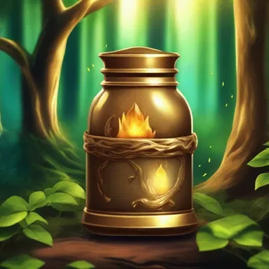 According to ancient mythology, a magical potion was stored in a golden cylinder hidden deep in the enchanted forest.