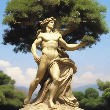 According to Greek mythology, the god Apollo turned Daphne into a laurel tree to escape his pursuit, and her body transformed into a cylinder shape.
