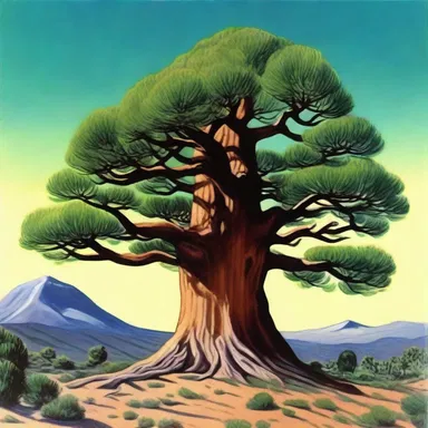 In the science fiction novel, the pinon pine was depicted as a powerful source of energy for intergalactic travel