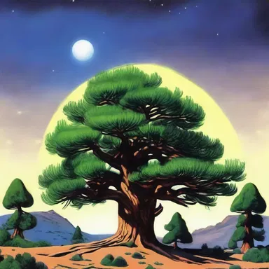 In the science fiction novel, the pinon pine was depicted as a powerful source of energy for intergalactic travel