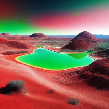 In the year 3027, a revolutionary gene-editing technology was developed that finally cured red-green colour blindness, allowing everyone to see the vibrant hues of the alien landscapes.