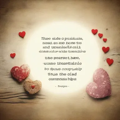 In the grand scheme of life, materialistic possessions are inessential when compared to true love and companionship.