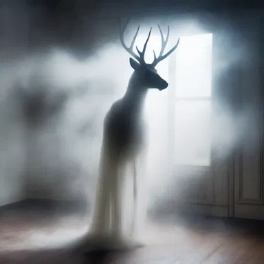 The mystical creature blew a gentle exhalation, enveloping the room in a magical mist.