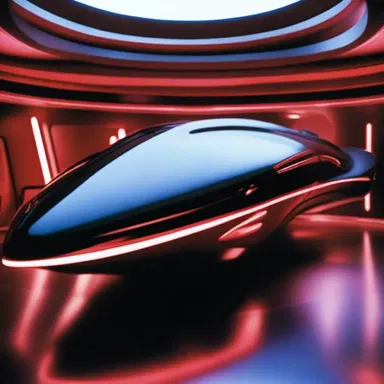 The spaceship in the science fiction movie had a jazzy exterior, with sleek curves and vibrant lights.
