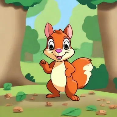 In the animated series, the mischievous squirrel character was often seen hiding behind a lyrate leaf to play pranks.