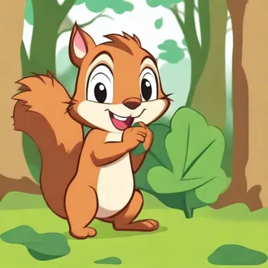 In the animated series, the mischievous squirrel character was often seen hiding behind a lyrate leaf to play pranks.