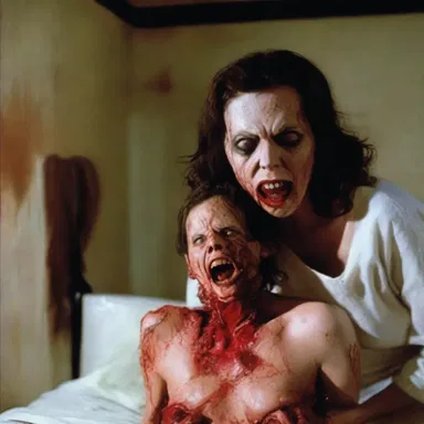 The horror movie lacked congeniality, as it was filled with terrifying and gruesome scenes.
