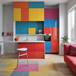 Generate a modern design full of vibrant, bold colours.