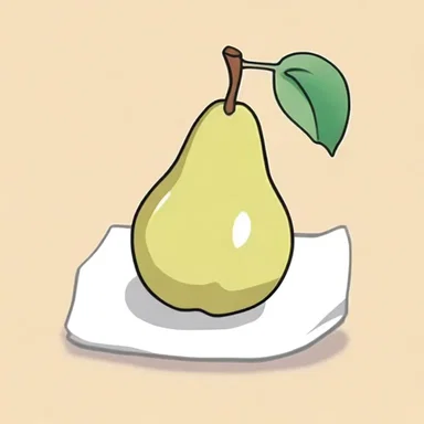 In the anime 'Fruits Basket', one of the characters often carries a bartlett pear as a lucky charm.