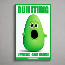 A top-tier digital art movie poster showcasing a green object that looks disgusted