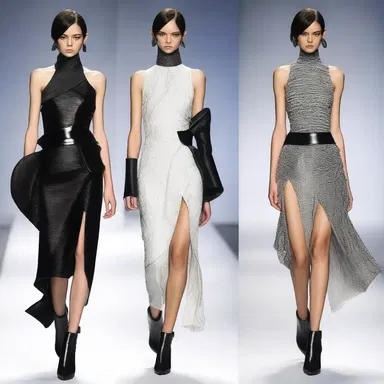 The fashion designer incorporated splintery textures into their collection, giving each garment an edgy and unique look.
