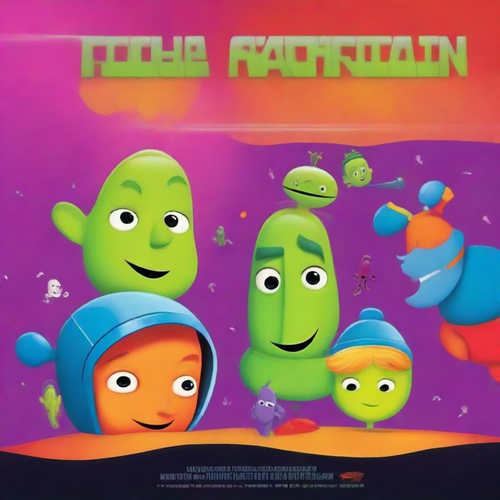 A high-quality digital art movie poster, featuring the cast of 'Your Favorite Martian'