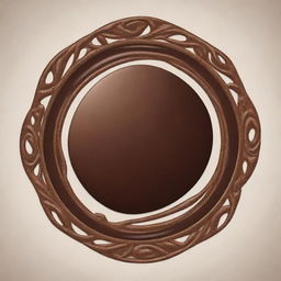 Design a logo featuring an elegantly depicted cocoa bean, surrounded by intricate swirls and in a deep, indulgent brown hue that conveys the richness of chocolate.