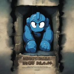 A stunning digital art piece for a movie poster, titled 'The Adventures of Rockman: The Depth of Below'