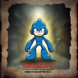 A stunning digital art piece for a movie poster, titled 'The Adventures of Rockman: The Depth of Below'