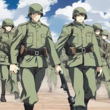 In the anime series, there was a casualty of soldiers who fought valiantly against the enemy.