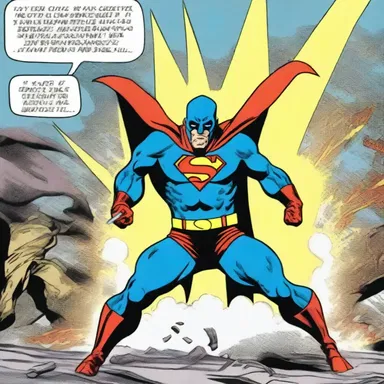 The comic book depicted the casualty of a superhero's suit, leaving them vulnerable in battle.