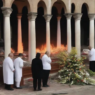 The religious community mourned the casualties of the church fire.