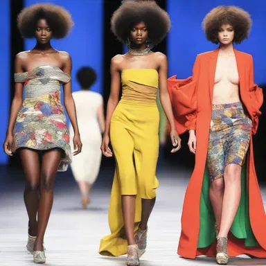 The fashion show featured unconventional outfits that were a casualty of the designer's artistic expression.