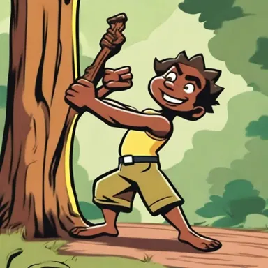In the cartoon, the character used a branch from a brazilian ironwood tree as a makeshift weapon, showcasing the strength and durability of the heavy wood.