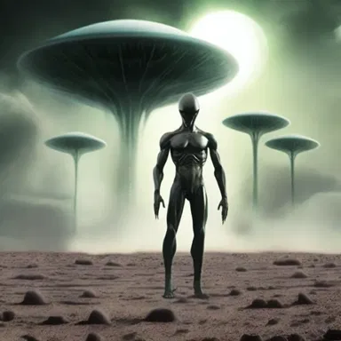 The alien invasion wiped out all traces of human civilization on Earth.