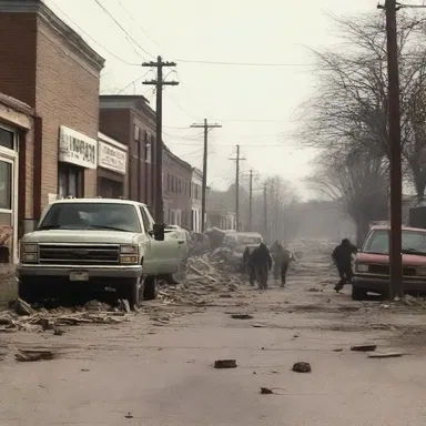 The zombie apocalypse wiped out the entire population of the small town.