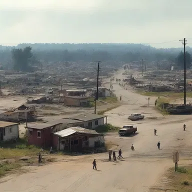 The zombie apocalypse wiped out the entire population of the small town.