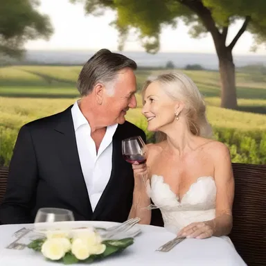 On their anniversary, the couple enjoyed a romantic evening, sipping the finest wine recommended by the knowledgeable vintner.