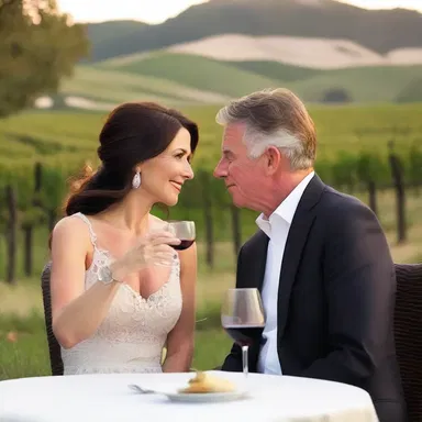 On their anniversary, the couple enjoyed a romantic evening, sipping the finest wine recommended by the knowledgeable vintner.