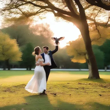 As the sun began to set, the couple watched in awe as the tumbler pigeon gracefully twirled through the air, adding a touch of romance to their evening stroll in the park.