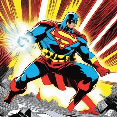 The superhero collimated his laser vision to defeat the villain.